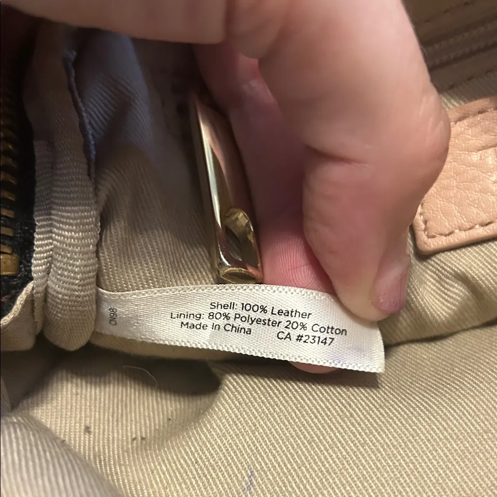 Talbots Pink, Maroon and Black Pebbled Leather Crossbody Bag - Image 6