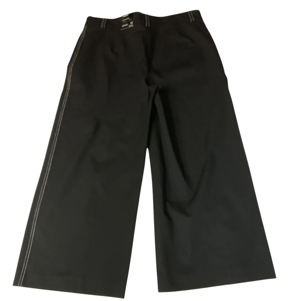 Alfani Women's Deep Black Wide Leg Tummy Control Culotte Pants Size 12 Work NWT - Image 9
