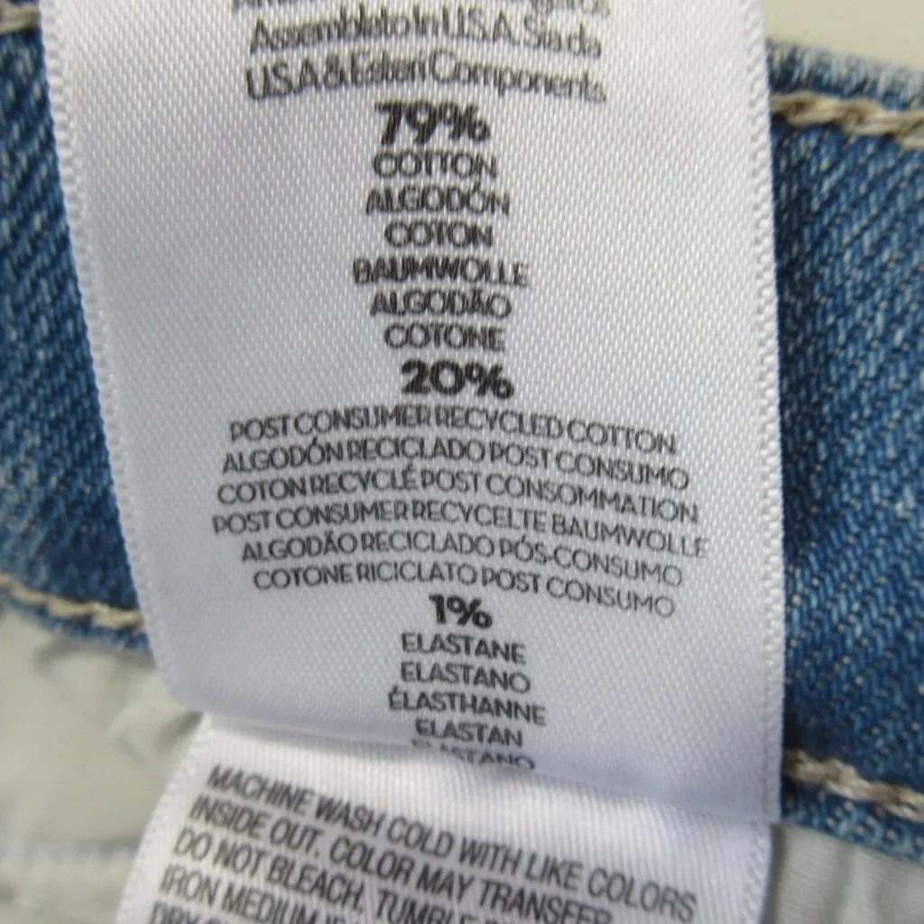 NWT Mother The Ditcher Zip Flood in Love On The Beat Slouchy Straight Jeans 32 Blue - Image 8