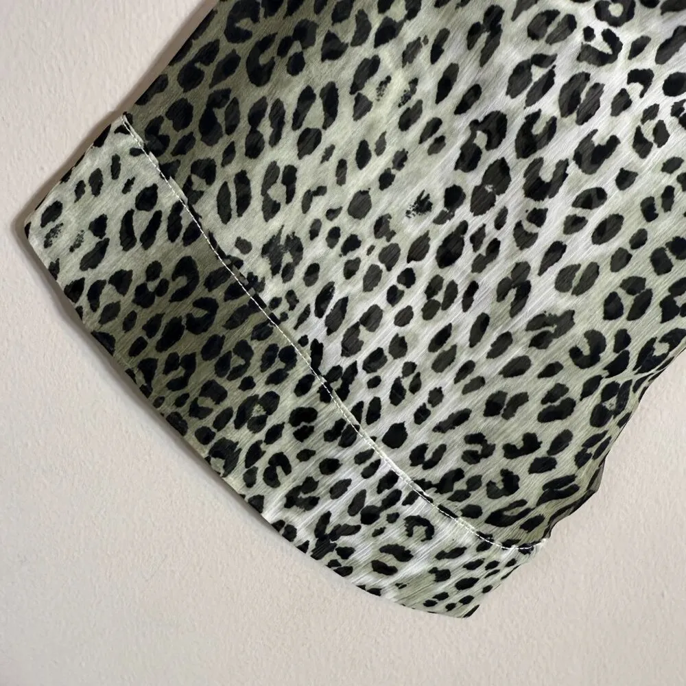 Tommy Bahama Beaded Sequin Cheetah Print Swimsuit Cover Up Tunic Women's Small - Image 11