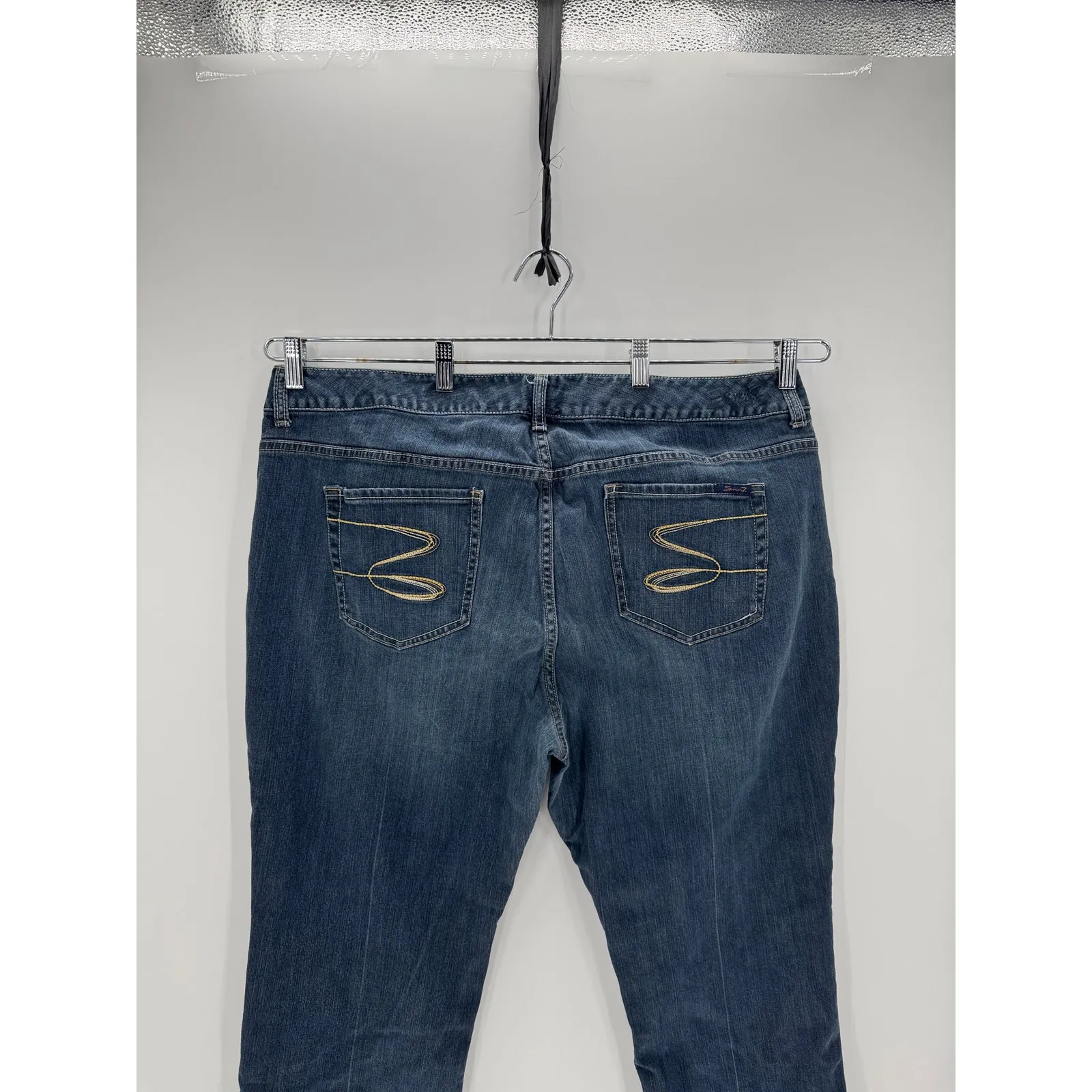 Vintage Seven7 True Y2K low rise straight cut jeans medium wash size 22 It Girl - Image 5