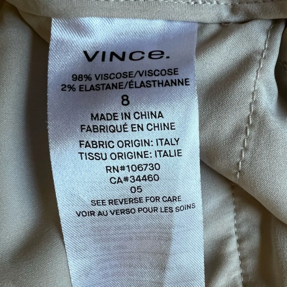 Vince Stitch Front Seam Cropped Dress Pants Beige Contemporary - Women's Size 8 - Image 6