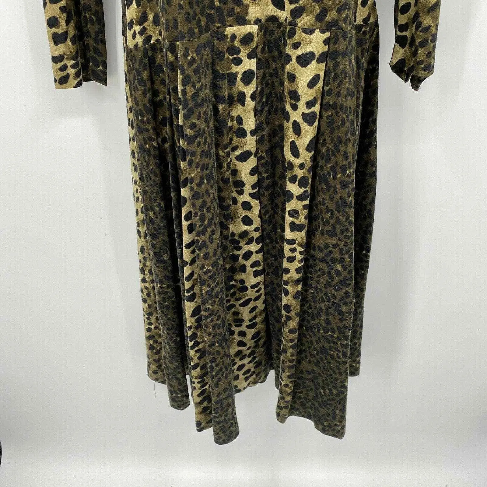 Vintage‎ Positive Attitude Mob Wife Glam Dress Womens 7/8 leopard Animal Print Brown Size undefined - Image 6