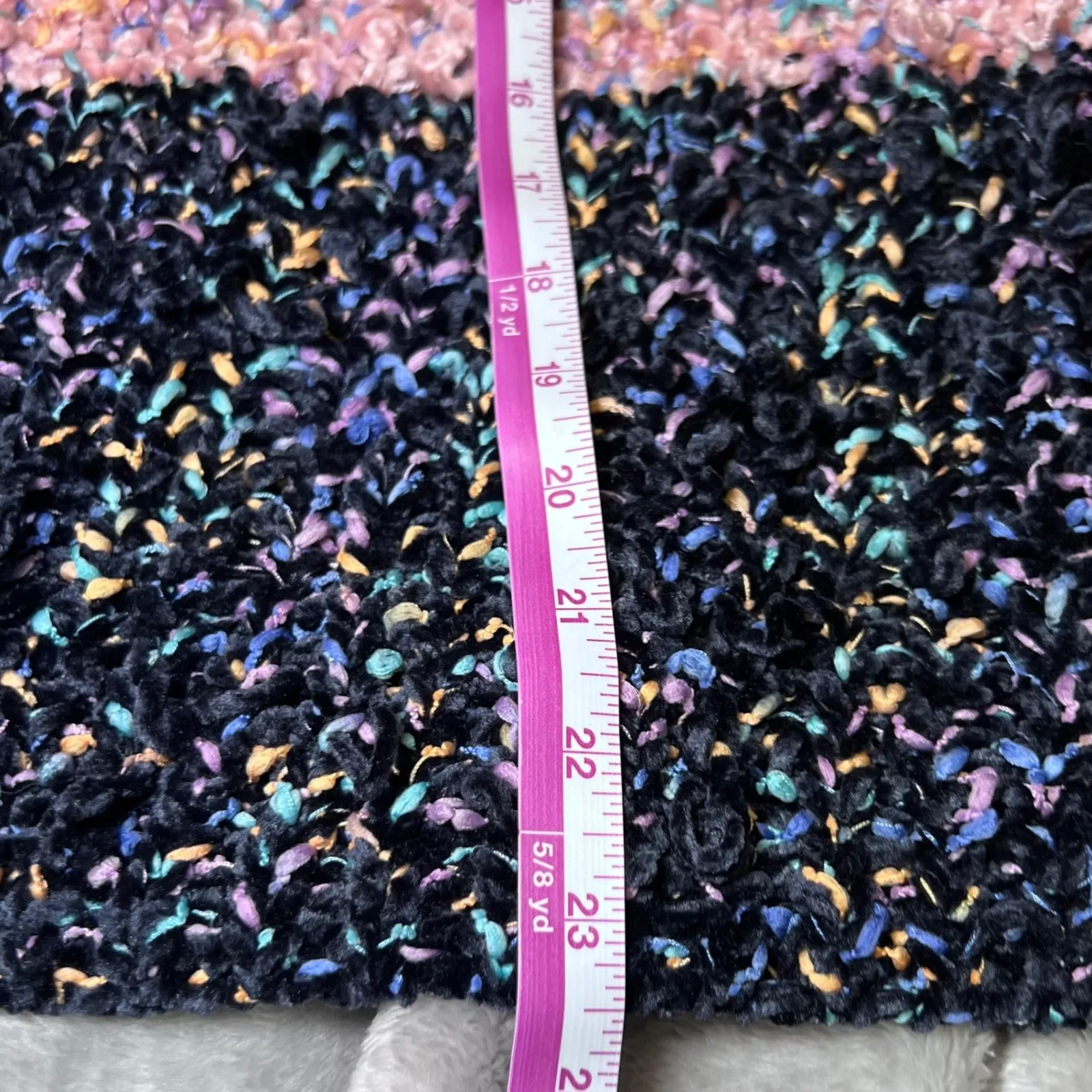 Kori America Fuzzy Cardigan Sweater Womens 1XL/2XL Multi Color Striped Cozy Warm Gray Size undefined - Image 9