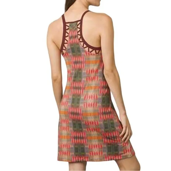 Prana Dress Womens Medium Ador Red Desert Geometric Print Sportswear‎ Athleisure - Image 8