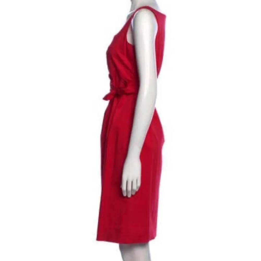 Moschino Cheap & Chic red pinup style square neck side wrap dress size 4 - Image 2