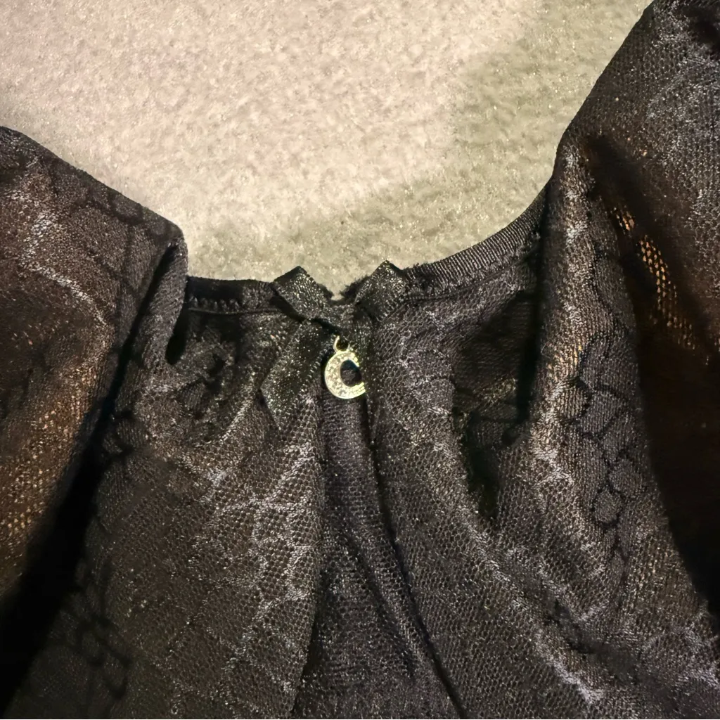 Chantelle Lace Underwire Full‎ Coverage Bra Black 34DDD Sheer French Lingerie - Image 6