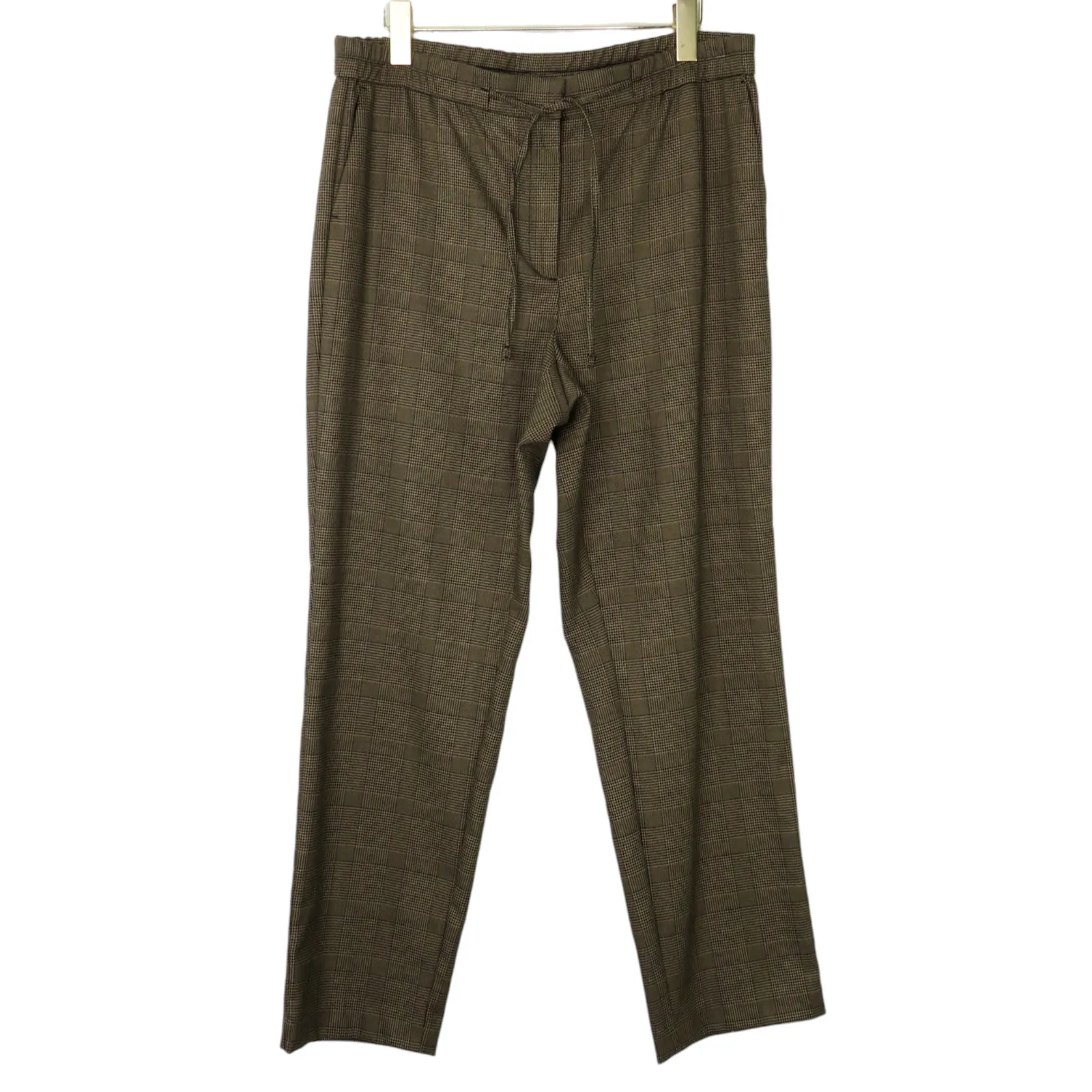 J.Jill Brown Houndstooth Trousers High Rise Wide Leg Plaid Pants Medium NWT - Image 2