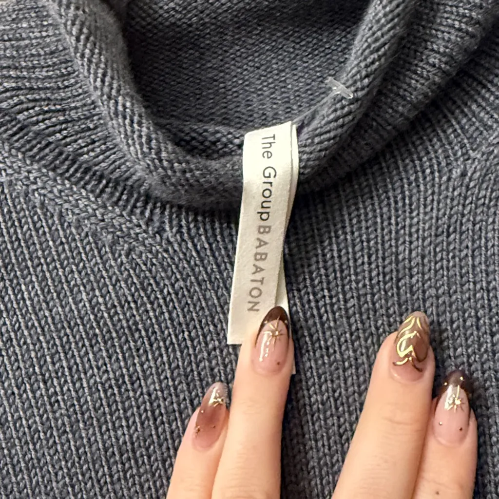 Babaton Charcoal Knit Turtleneck - Image 2