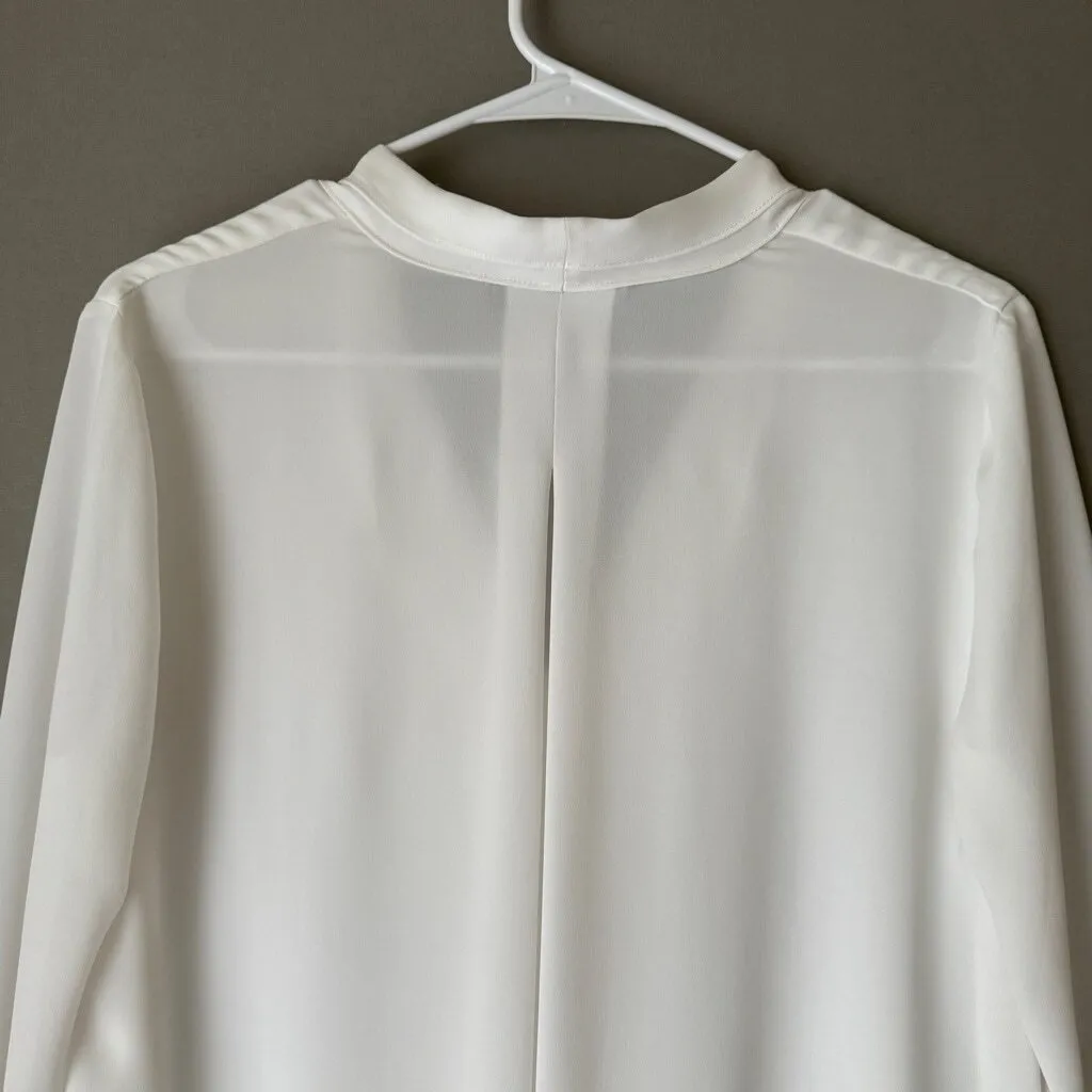 BCBGMAXAZRIA sz XS white‎ career blouse - Image 8