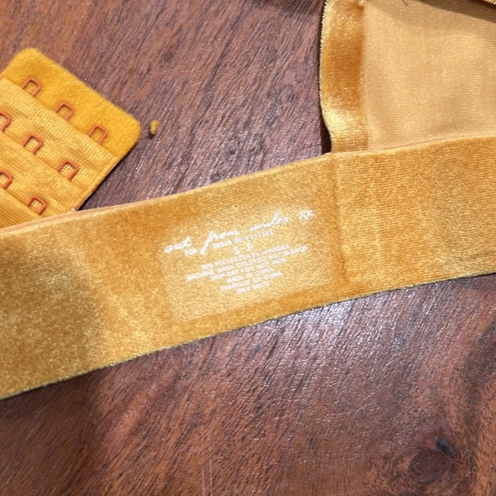 Gold Velvet Bra Intimates - Image 3