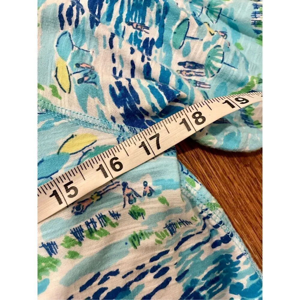 Lilly Pulitzer high tide boatneck 3/4 sleeve dress beach umbrella print - Image 11