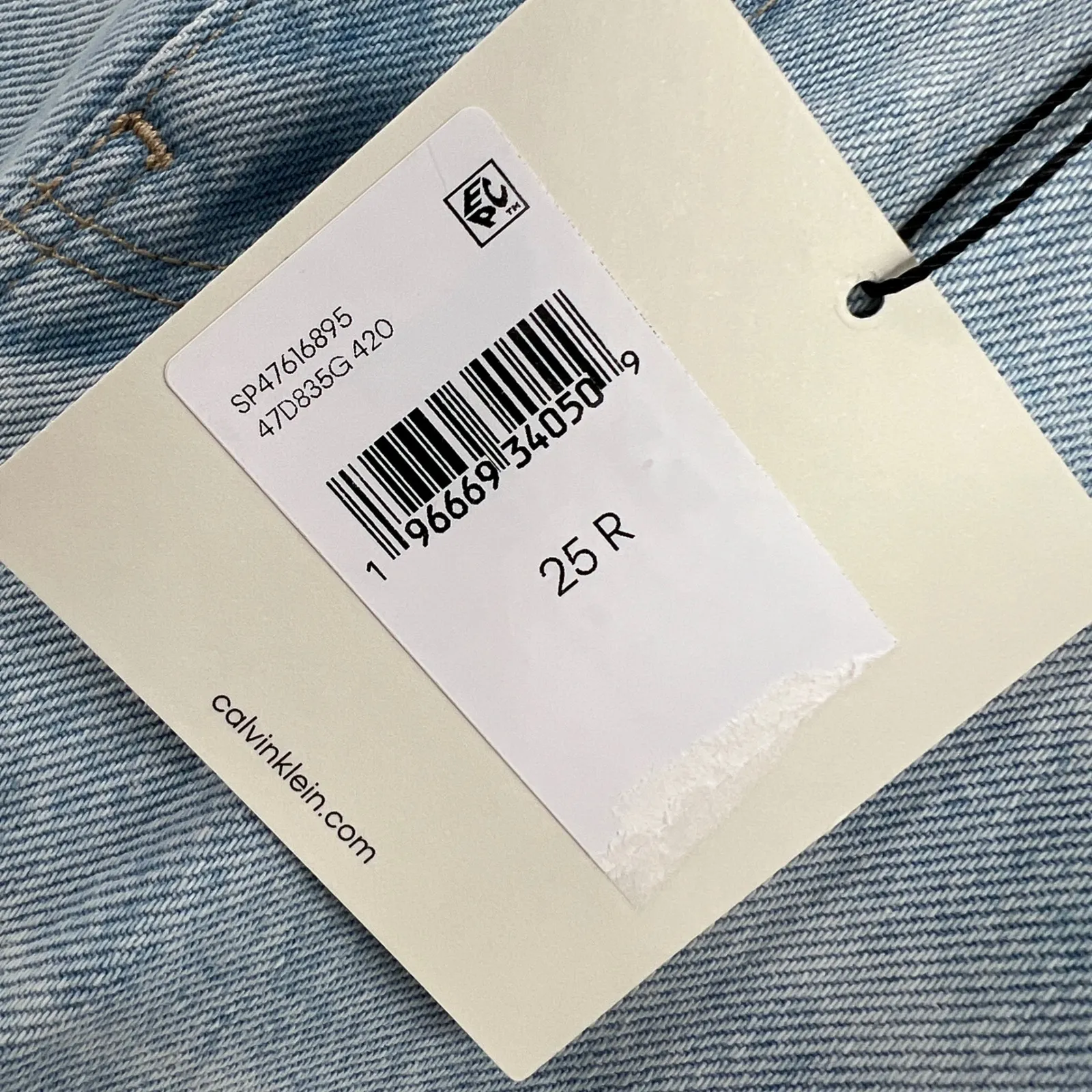 Calvin Klein Low Rise Loose Distressed Baggy Jeans Y2K Skater Womens 25 New - Image 6