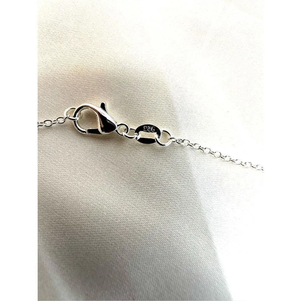 Silver tone Hamsa hand pendant necklace - Image 7