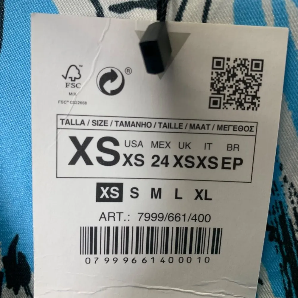 ZARA cropped shirt zebra printed size XS - Image 5