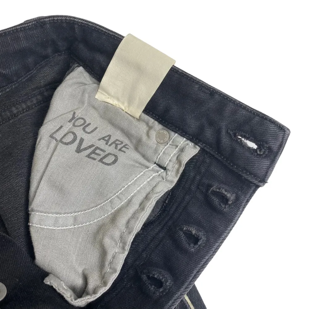 new amo ☻︎ Chloe Luxe Crop Jeans with Side Piping ☻︎ Black + Natural ☻ Size 24 ☻ - Image 14