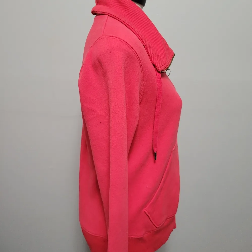 Woolrich neon red wide collar track jacket size small - Image 3