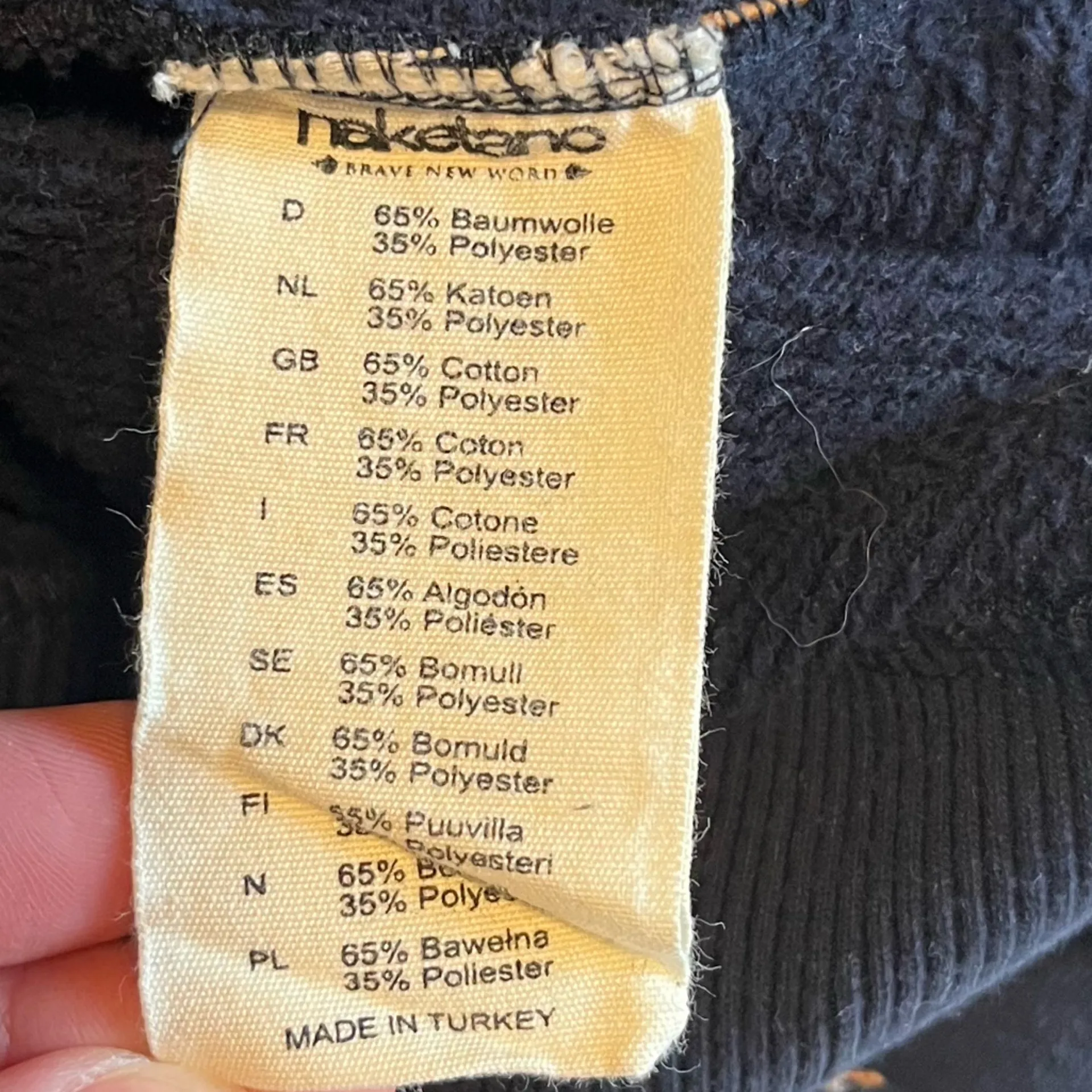 Naketano Darth Sweatshirt in Charcoal/Blue Size Medium - Image 16