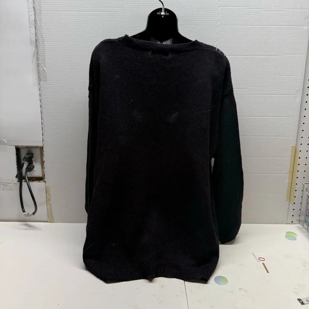 Vintage Halloween Embroidered Sweater Black Size L - Image 6