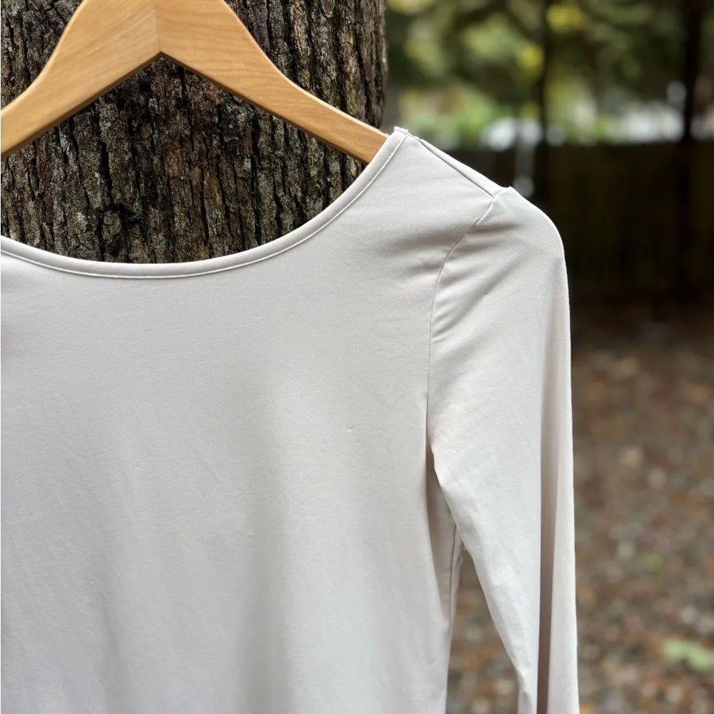 H&M Cream-Gray Long Sleeve Blouse - Image 2