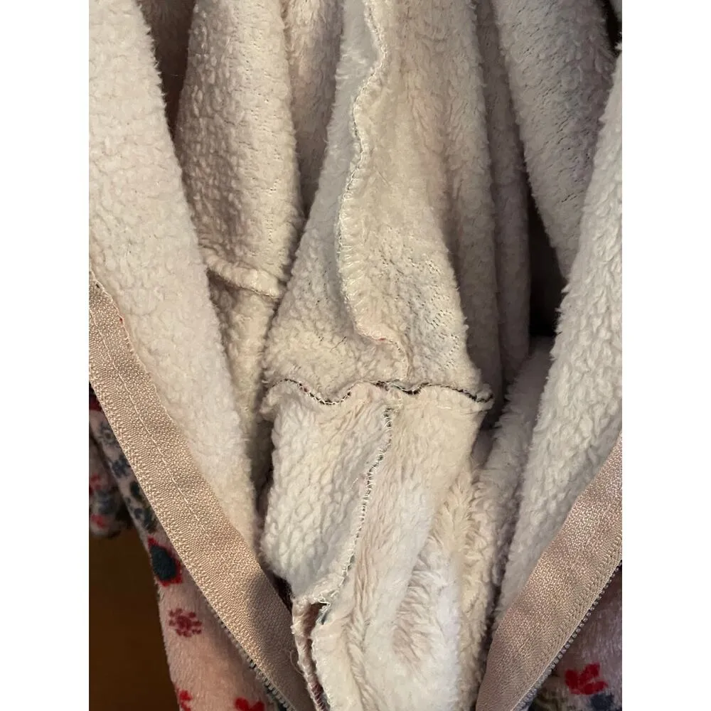 Natural Life Fleece Onesie Pajamas Pink Floral size Small - Image 10