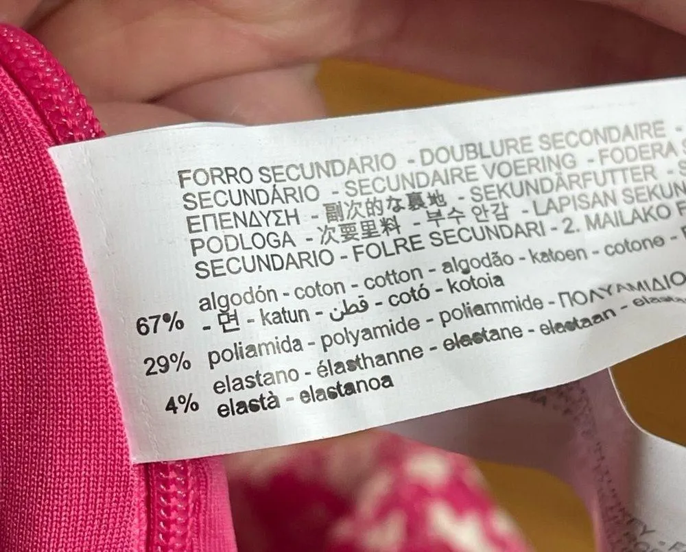 ZARA Floral Corset Bodysuit Pink & White thin streps sleeveless Sz L - Image 15