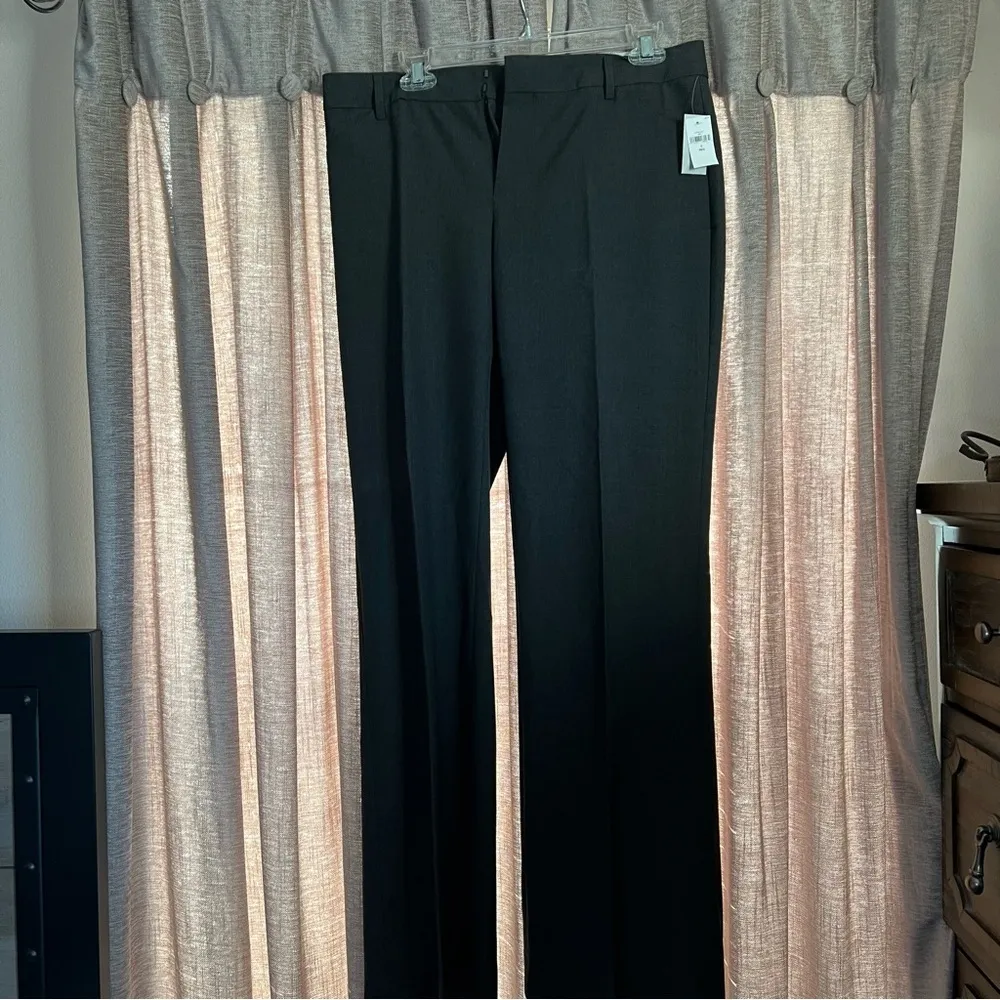 NWT Gap The Perfect Trouser Gray Plaid Flared Trouser Size 8 - Image 7