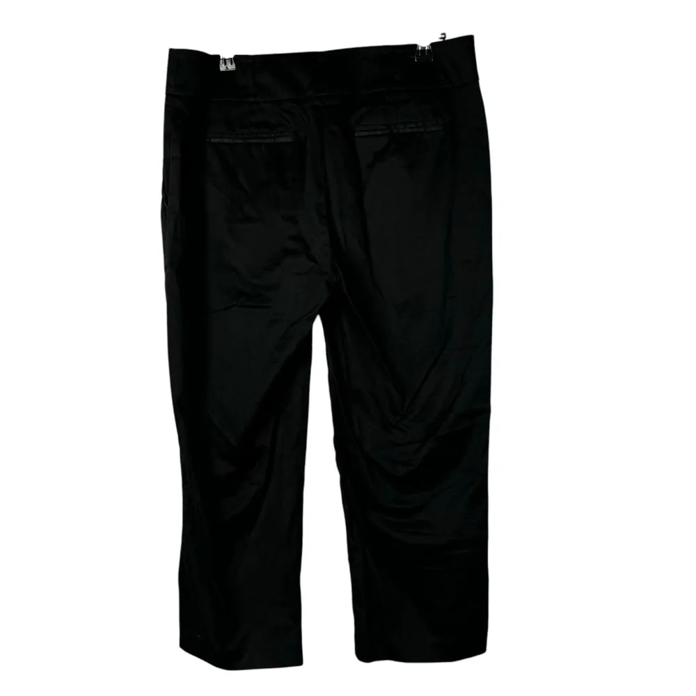 Willi Smith Black Mid Rise Cropped Straight Leg Dress Pants 6 - Image 2