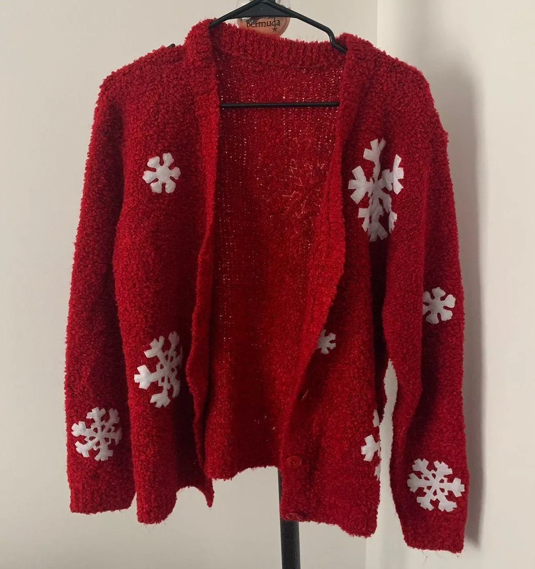 Vintage Retro Christmas Sweater Red - Image 3