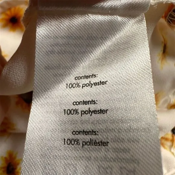 NWT WeWoreWhat Women's Floral Billow Sleeve Blouse‎ Size L Ditsy Daisies - Image 10