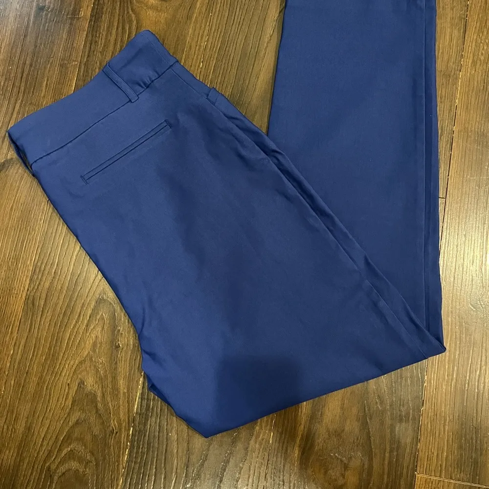 Hilary Radley Royal Blue Straight Leg Pull on Stretch Ankle Dress Pants - Image 7