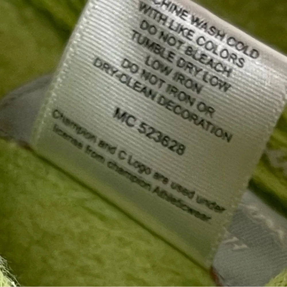 Champion Sport Stretch XL Oregon State OSU Lime Green Hoodie Hooded Distressed - Image 8