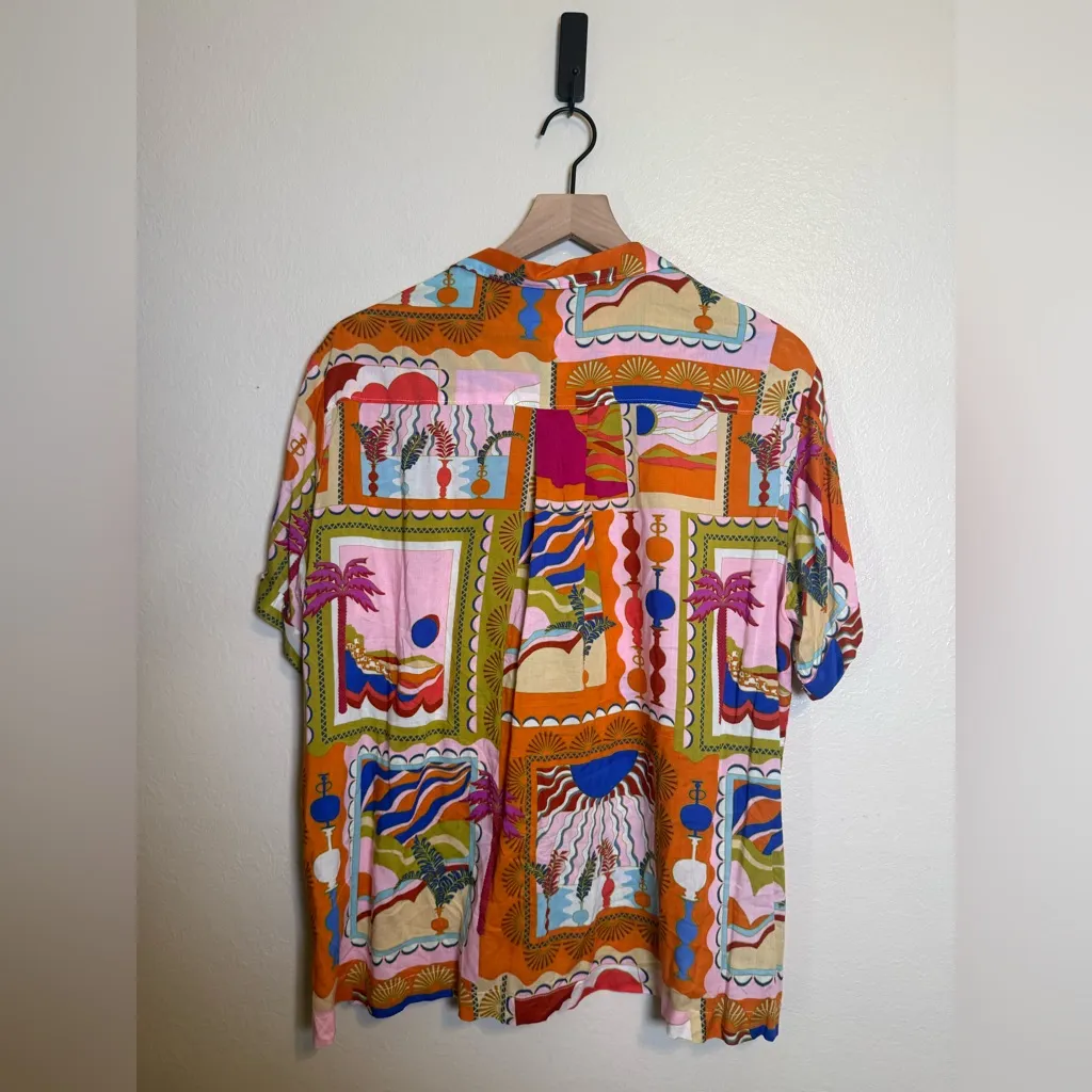 Anthropologie Maeve Bon Voyage Button Down Top - Image 6