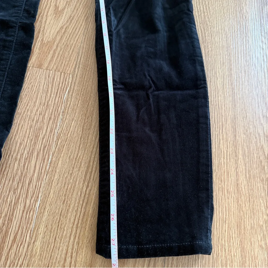 Gap 1969 Womens Always Skinny Velvet Pants Size 28R Black Zipper Accents - Image 3