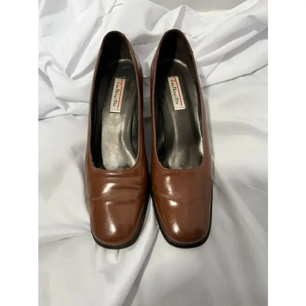 Vintage Talbots Brown Leather‎ Heels - Image 2