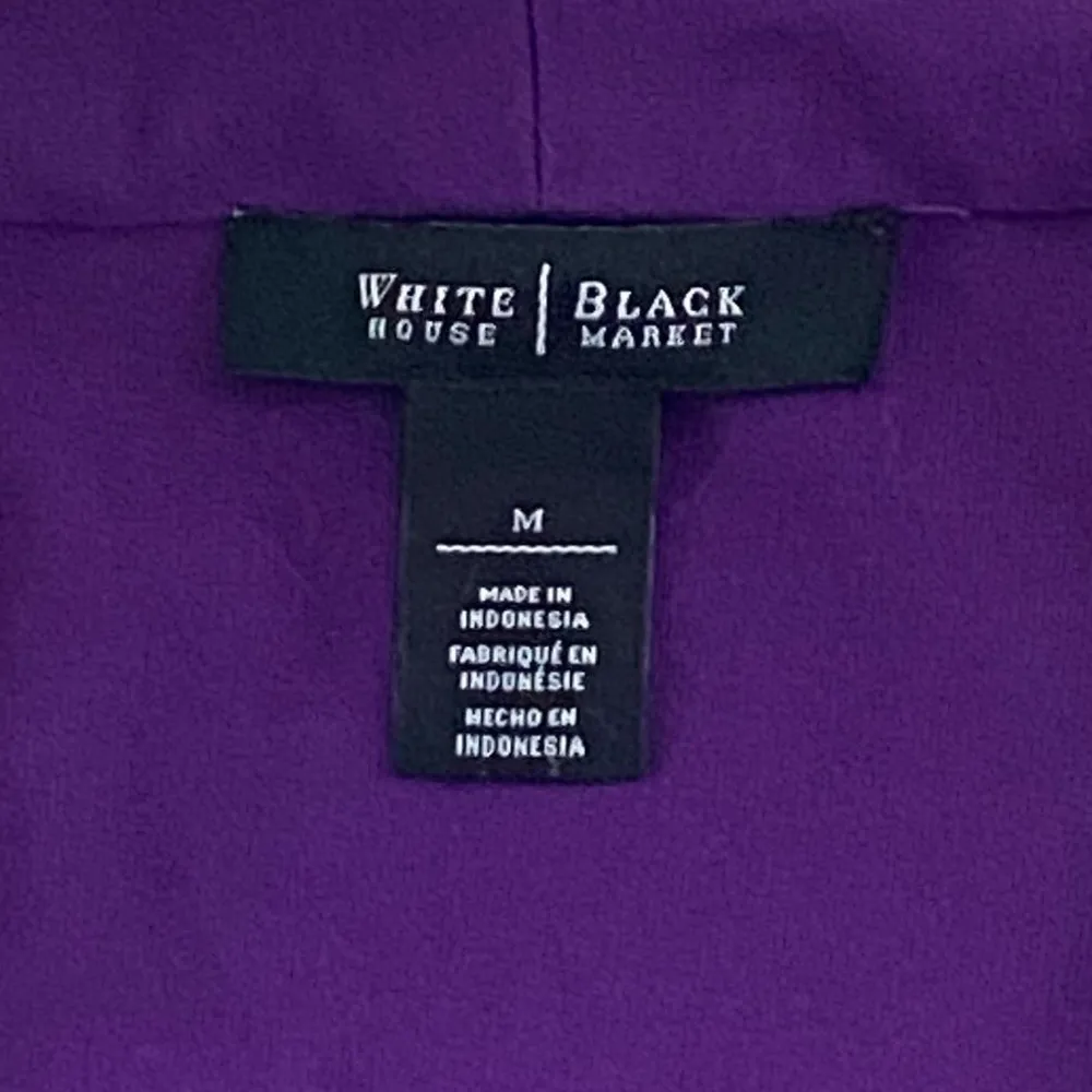 WHITE HOUSE BLACK MARKET Purple Cropped Faux Bolero Pullover ~ Women's MEDIUM - Image 5