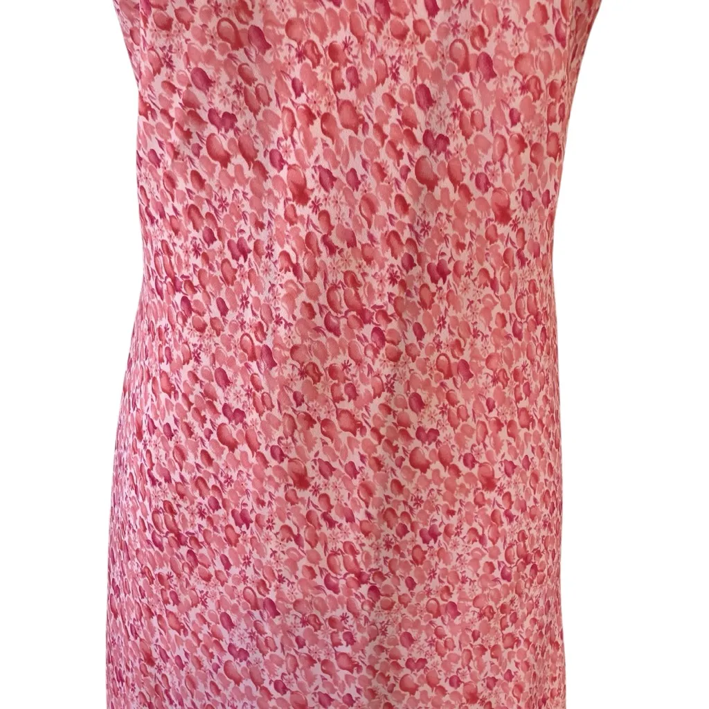 Vintage 90s Pink Floral Maxi Slip Dress | Coquette Cottagecore Boho - Image 4