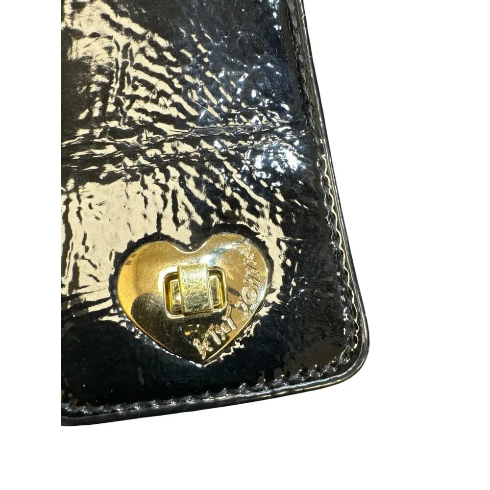 Betsey Johnson Black Leopard Print Handbag With Gold Hardware SKU 6898 - Image 6