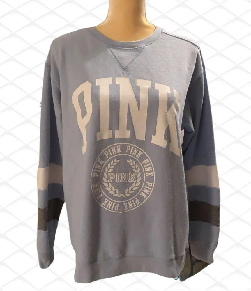 Pink brand blue sweatshirt - Image 2