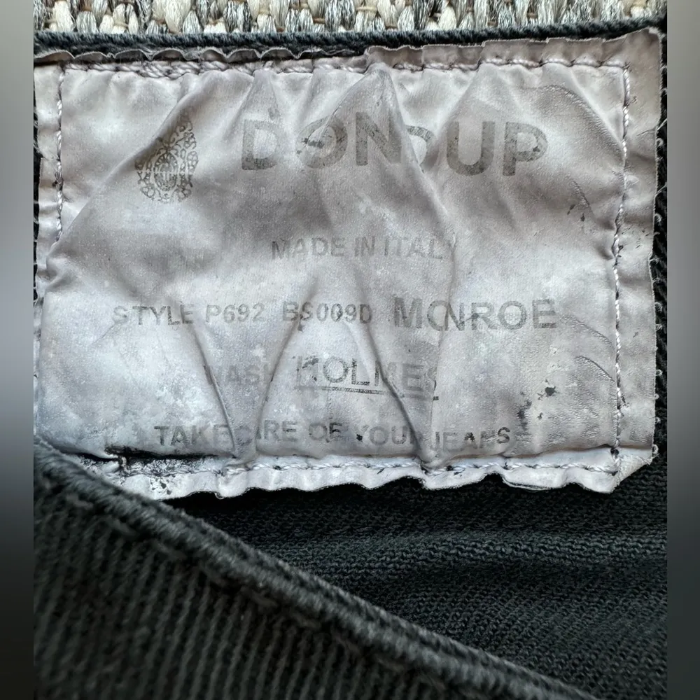 DONDUP Monroe Black Distressed Slim Fit Jeans Made in Italy – Approx. Size 8 - Image 15