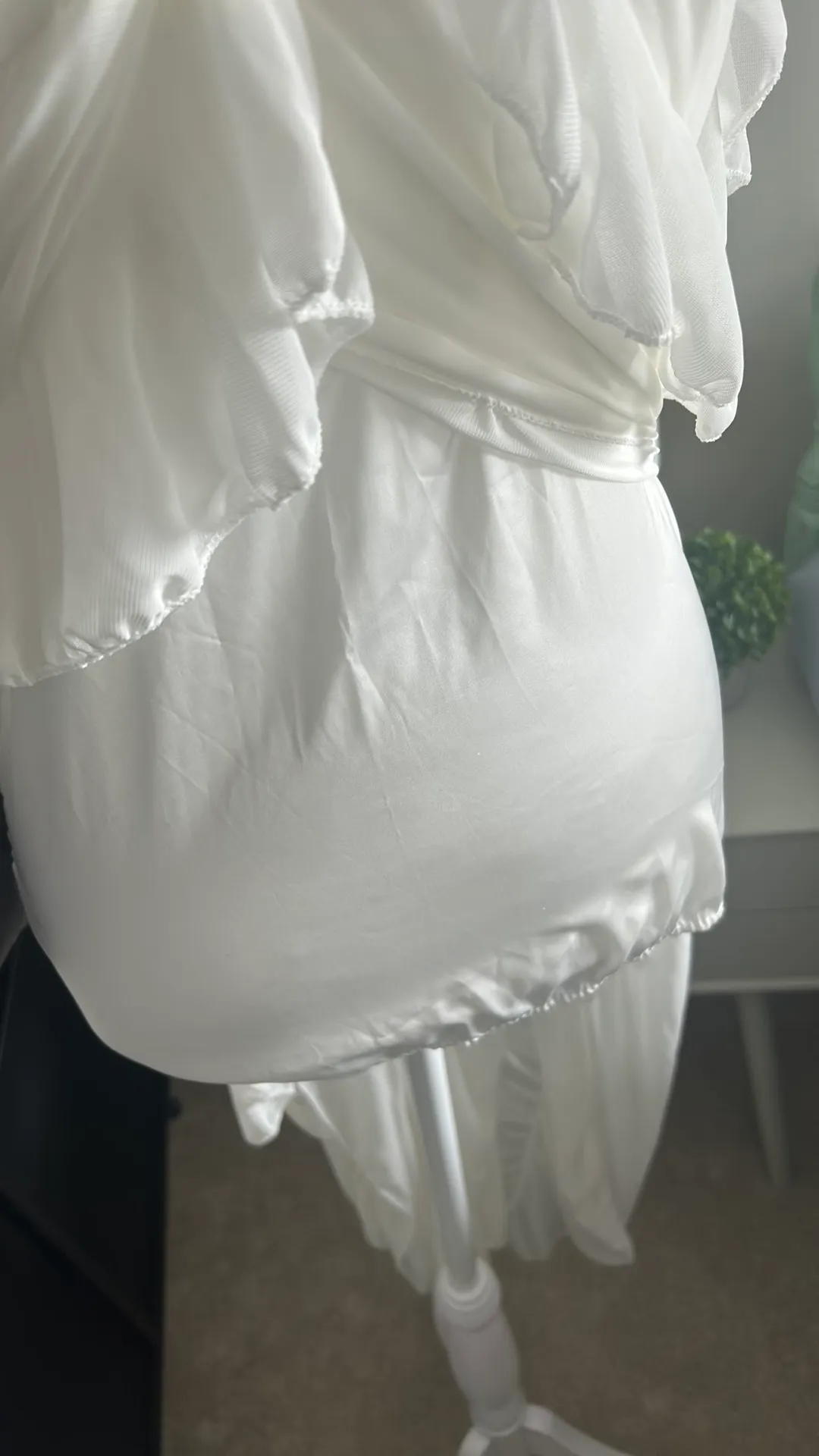 Beachy White Mermaid Dress Size XS - Image 2