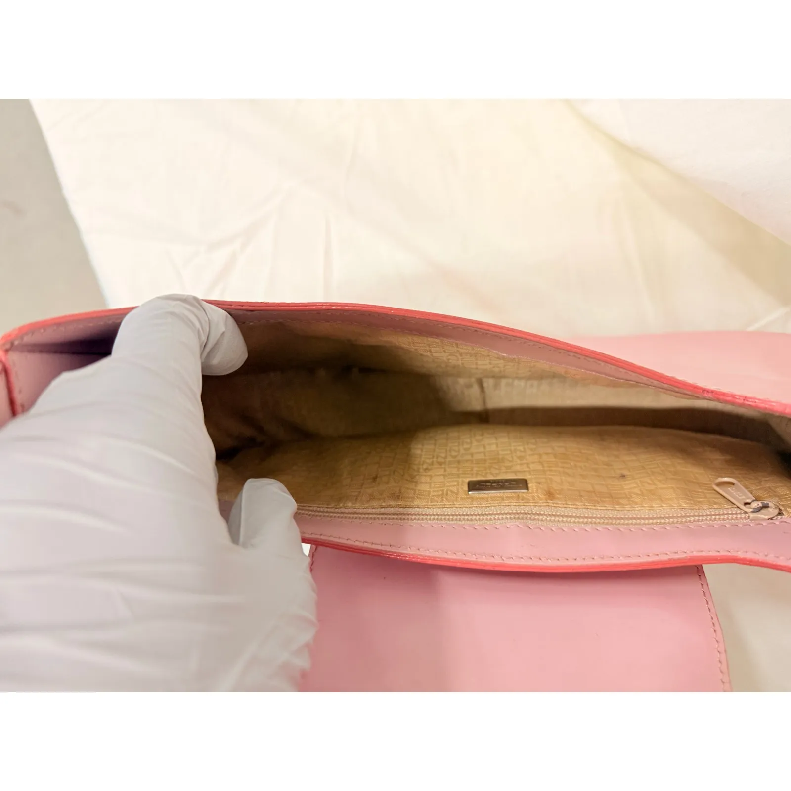 LANCEL Paris Powder Pink Hobo Bag‎ Made in Italy Romantic Barbie - Image 4