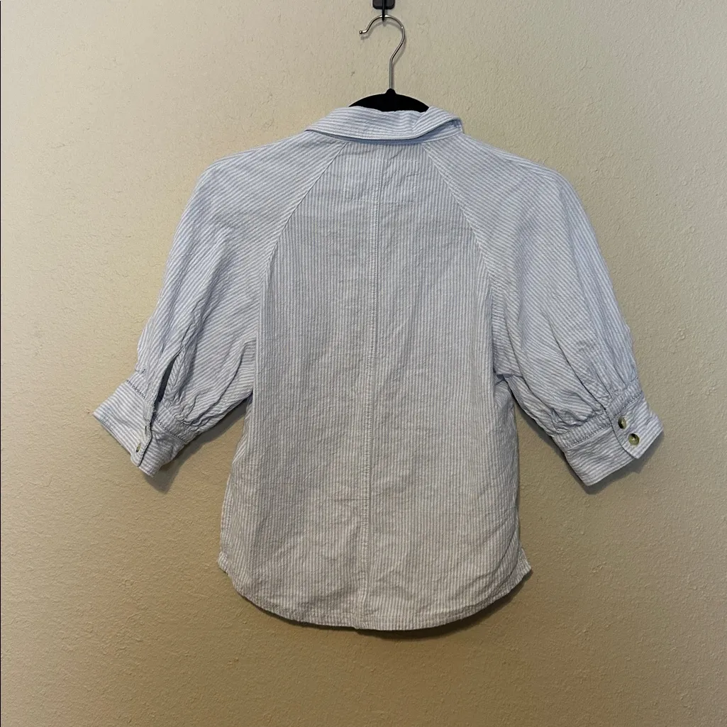 Free People We The Free Ellie Stripe In Blue Combo Top Size XS - Image 8