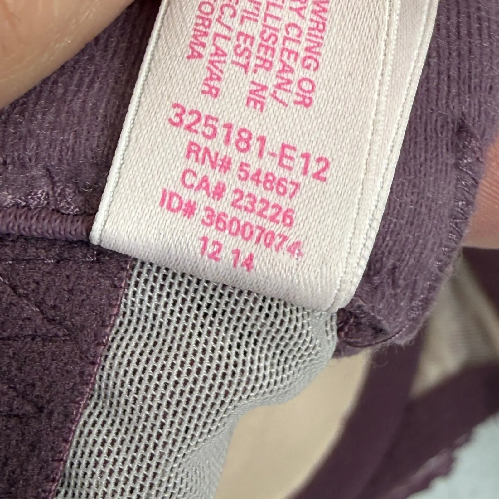 Victoria's Secret Dream Angels Lined Demi Bra 32DD Plum Lace Bow - Image 7