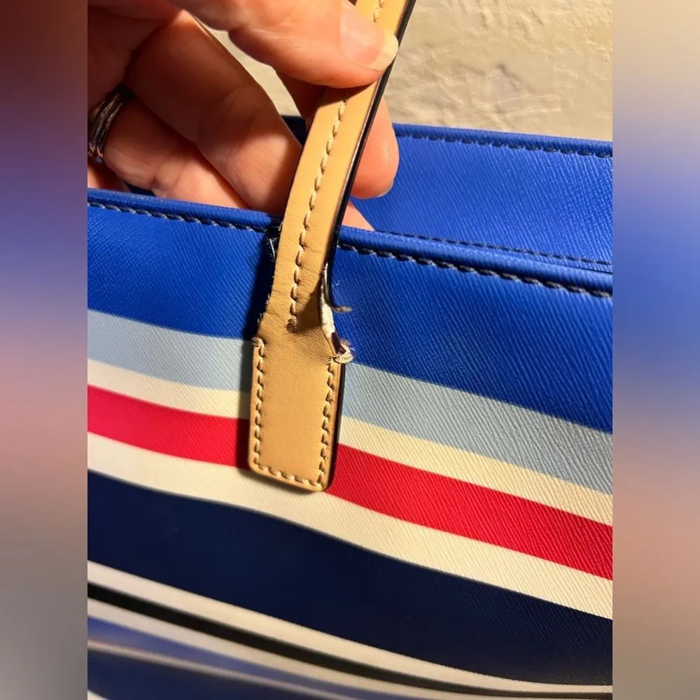 KATE SPADE Eden Street Margareta Stripe Saffiano Leather XL tote- gorgeous bag - Image 8