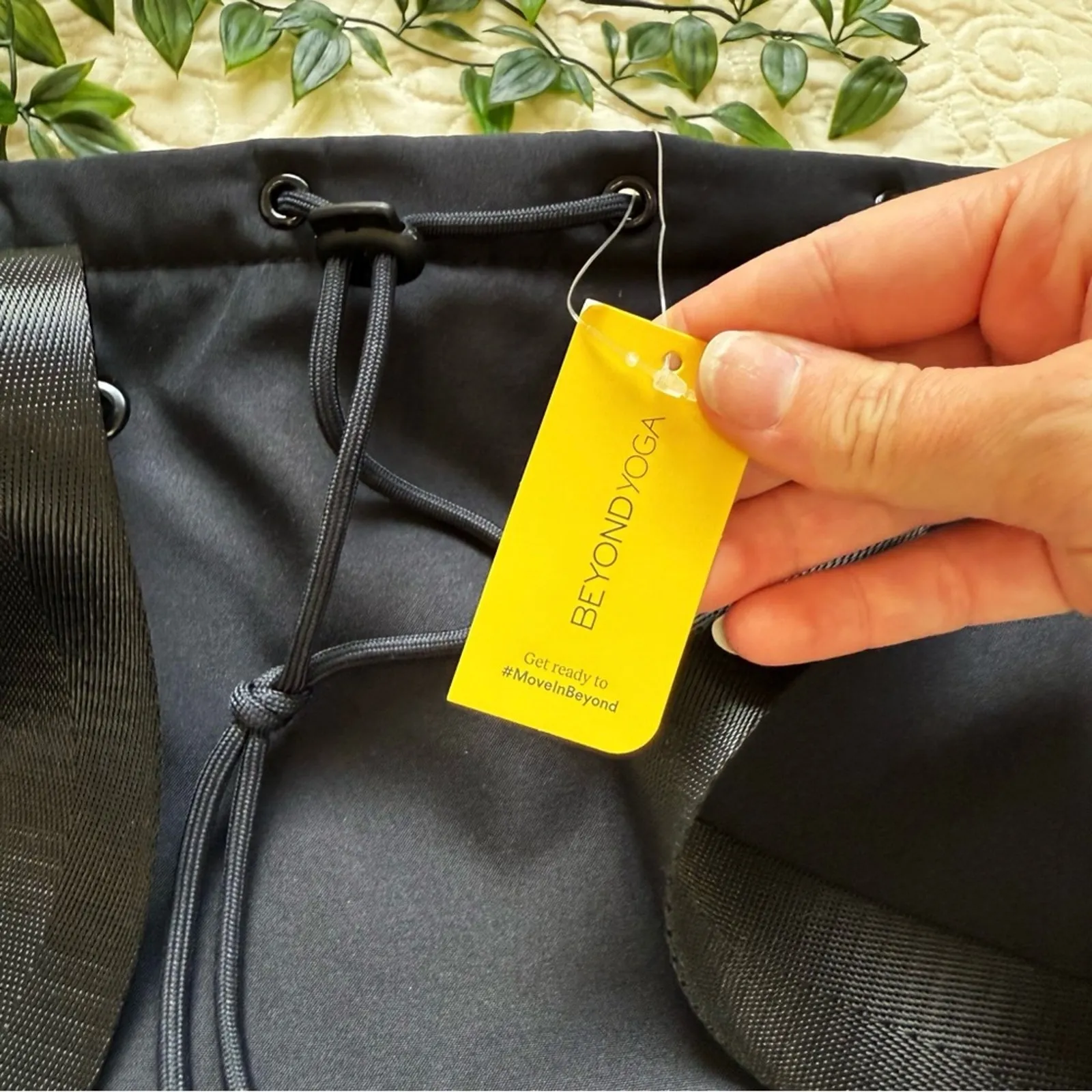 NWT Beyond Yoga Black Convertible Backpack Tote Bag - Image 5