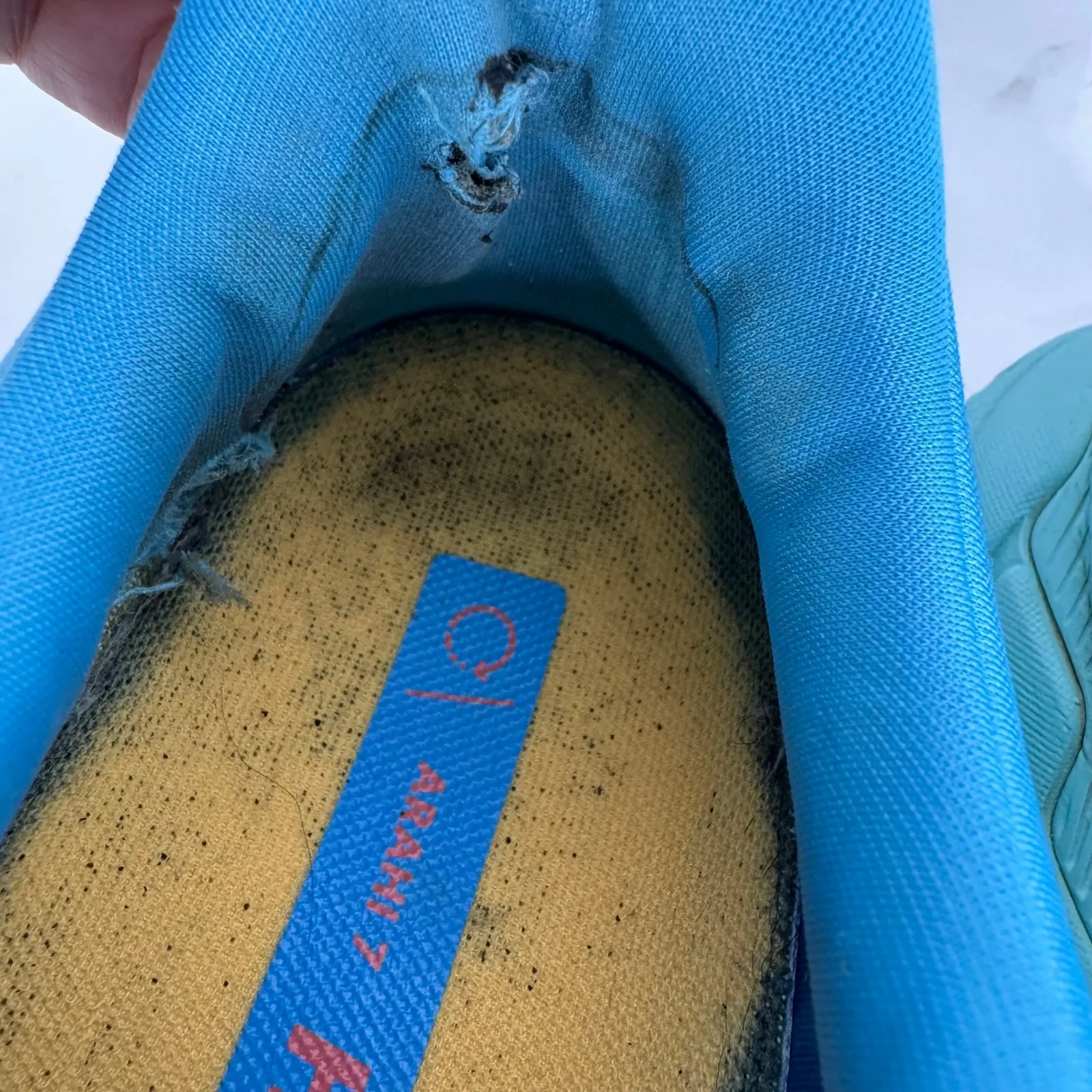 Hoka One One Arahi 7 Womens Running Shoes Blue Athletic Sneakers Size 10B - Image 5