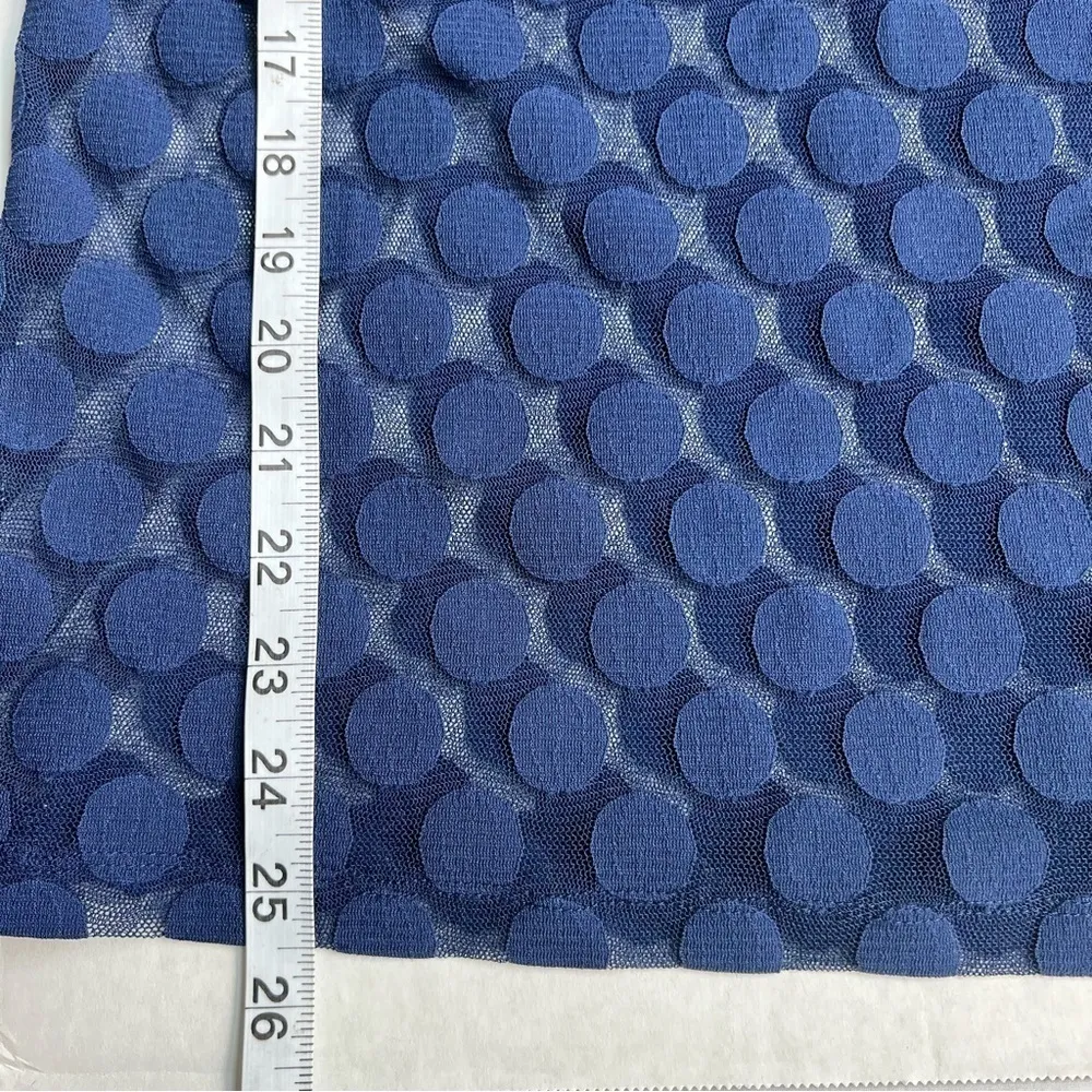 Liz Claiborne sheer cap sleeve polka dot top blue med - Image 7