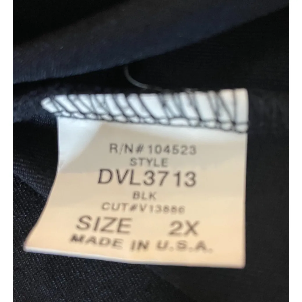 Vintage Vikki Vi Womens 2X Black Pink Geometric Floral‎ Tank Top Blouse Career Size XXL - Image 7