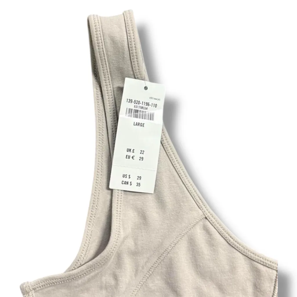 Abercrombie & Fitch NWT Women’s Beige Bustier Minimalist Y2K Crop Top Size L - Image 4